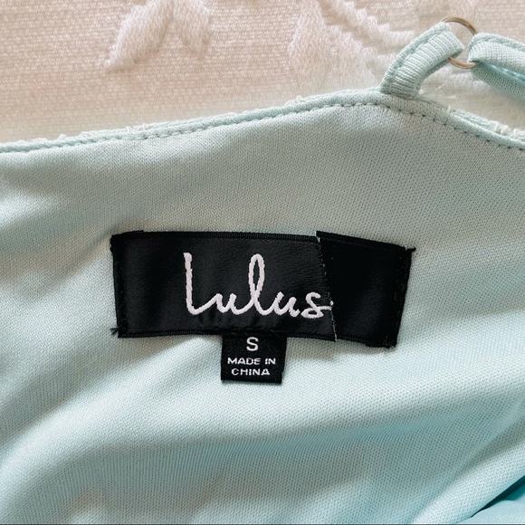 NWOT Lulus Finely Light Sage Green Lace Tiered Maxi Dress Small - Picture 10 of 14